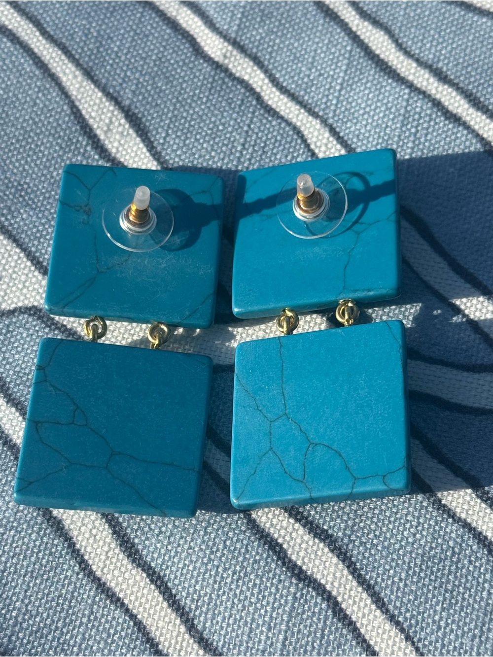 Tuckernuck Turquoise Finnegan Earrings NEW - Picture 3 of 4